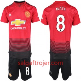 Manchester United Fodboldtrøjer Juan Mata 8 Børn Hjemmebanesæt 2018/19 Kort ærmer